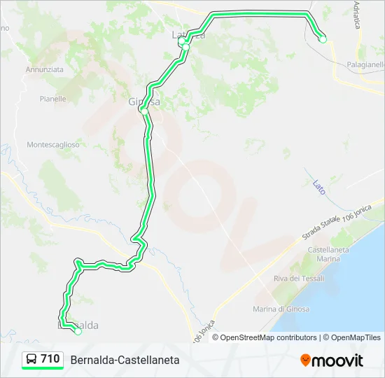 710 Bus Line Map