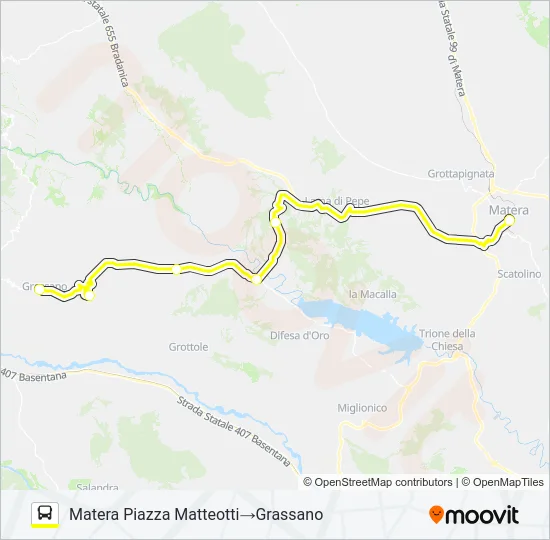 GRASSANO-MATERA Bus Line Map