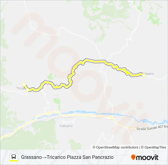 TRICARICO-GRASSANO Bus Line Map