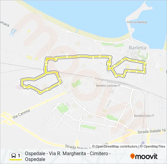 1 Bus Line Map