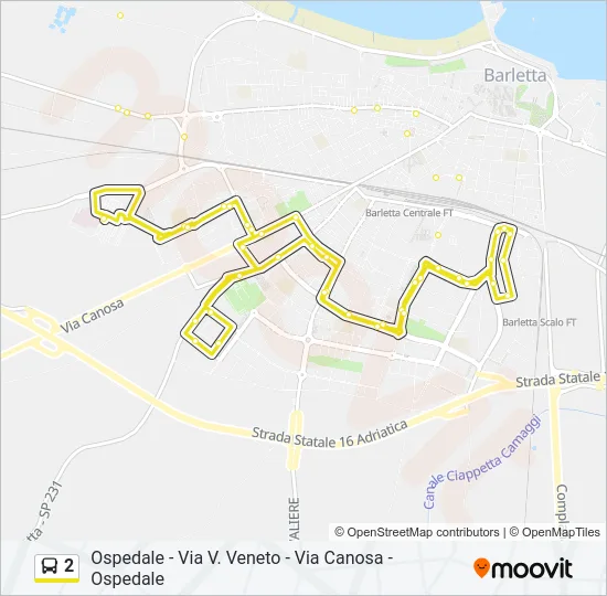 2 Bus Line Map