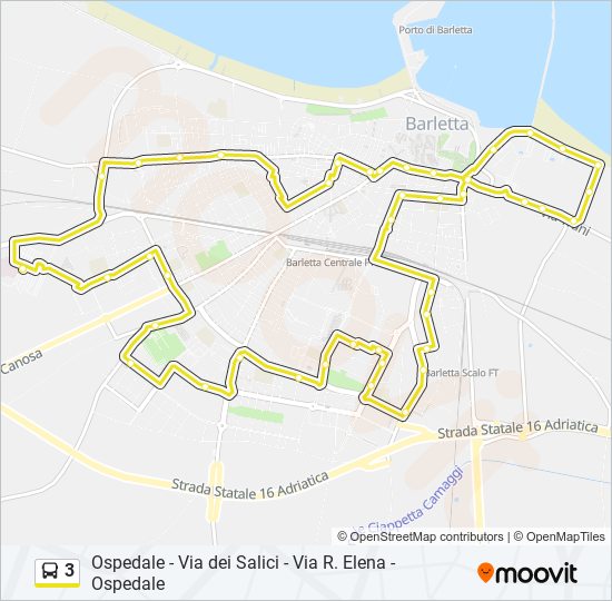 3 bus Line Map