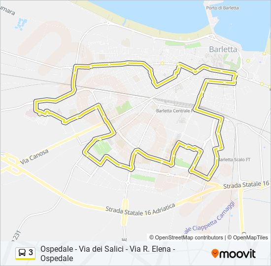 3 bus Line Map