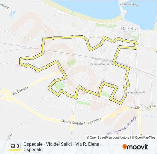3 Bus Line Map