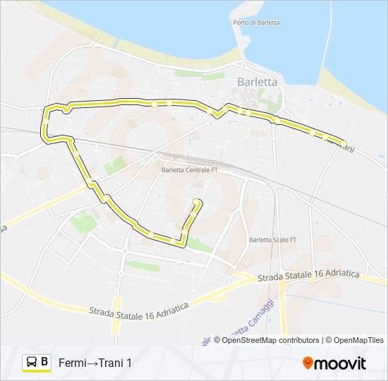 B Route: Schedules, Stops & Maps - Fermi‎→Trani 1 (Updated)