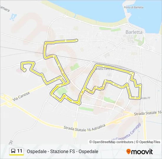 11 Bus Line Map