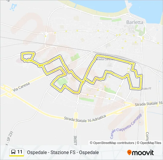 11 Bus Line Map