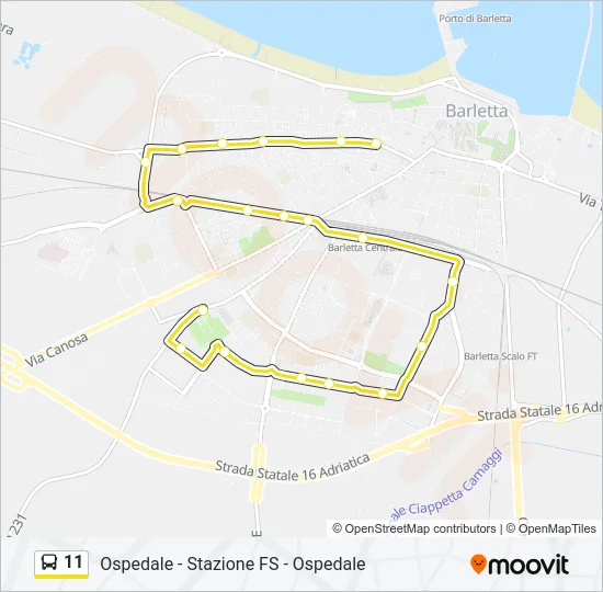 11 Bus Line Map