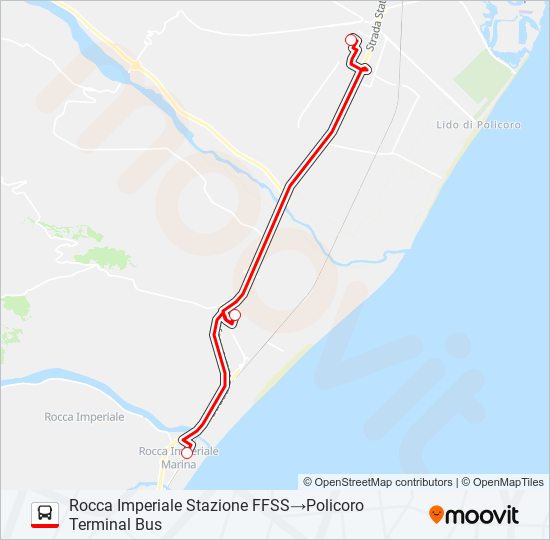 POLICORO-TREBISACCE bus Line Map