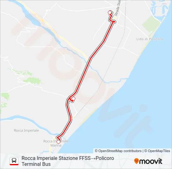POLICORO-TREBISACCE Bus Line Map