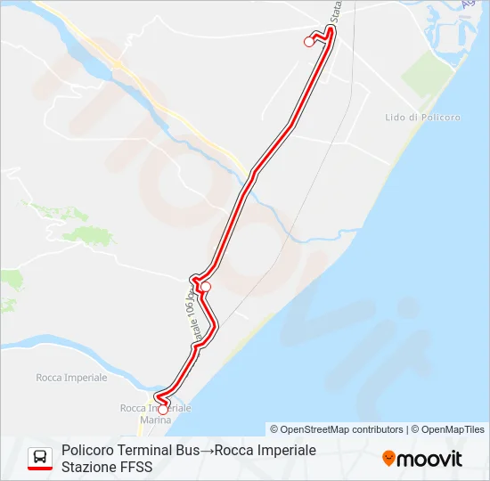 POLICORO-TREBISACCE Bus Line Map