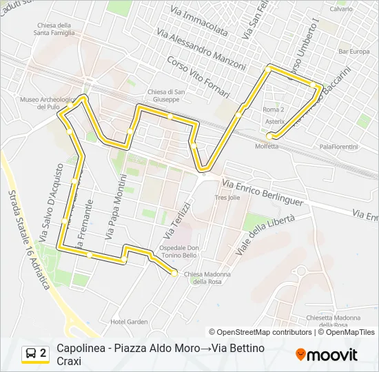2 Bus Line Map