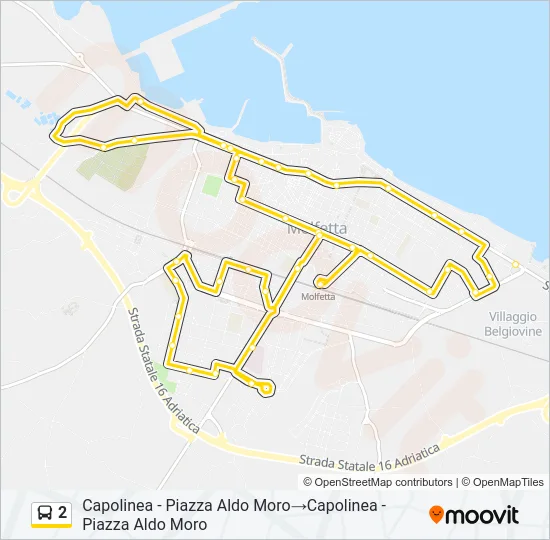 2 Bus Line Map