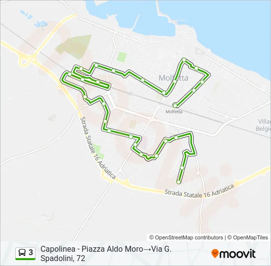 3 Bus Line Map