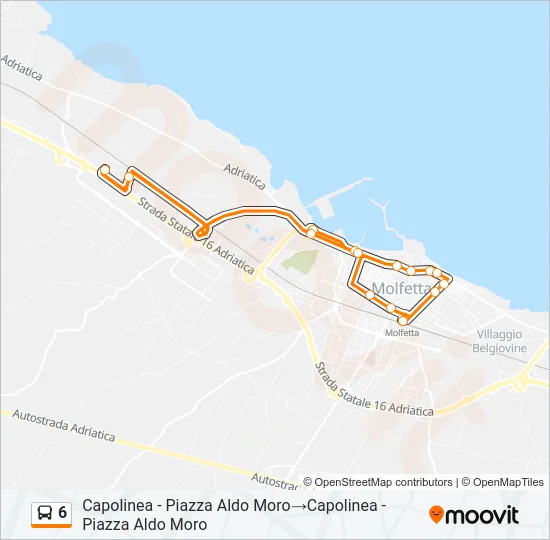 6 Bus Line Map