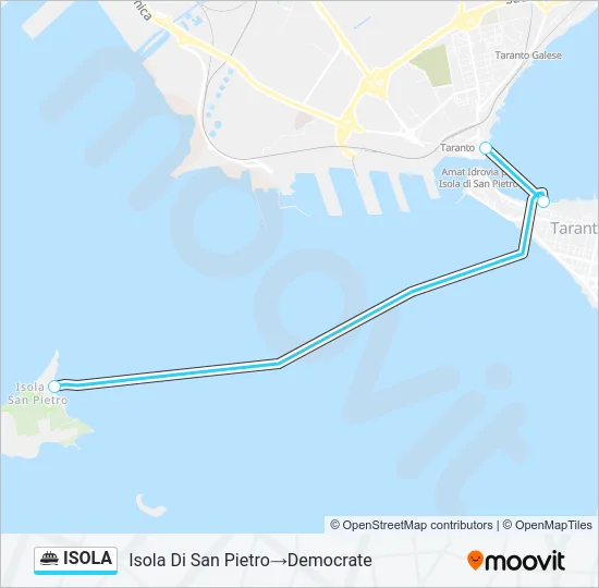 ISOLA Ferry Line Map