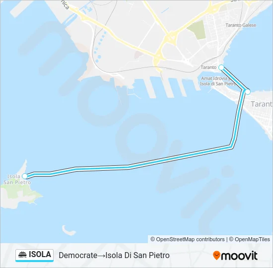 ISOLA Ferry Line Map