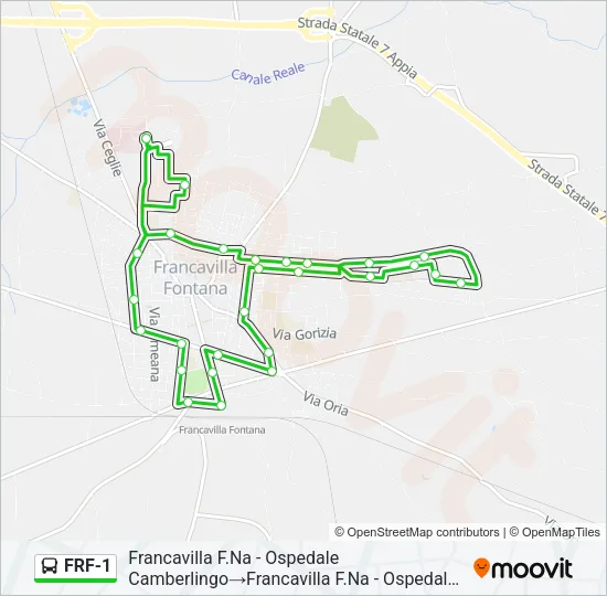 FRF-1 Bus Line Map