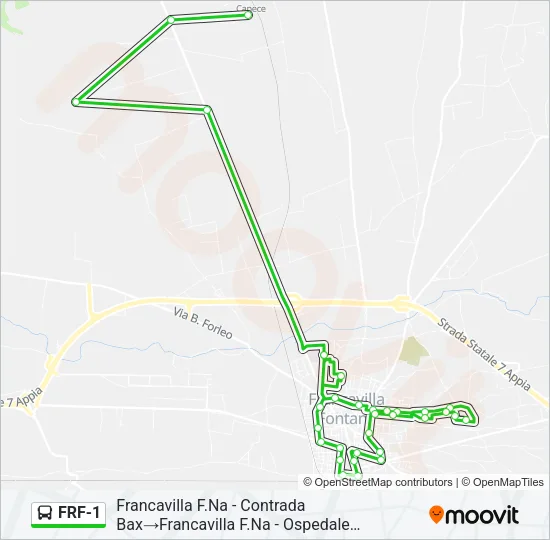 FRF-1 Bus Line Map