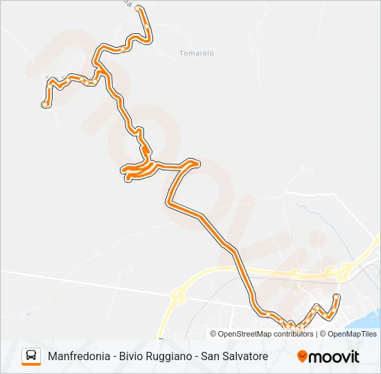 MONTAGNA Bus Line Map