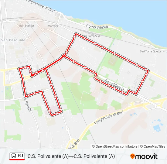 PJ Bus Line Map