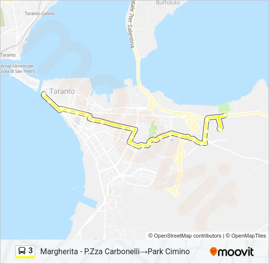 3 Bus Line Map