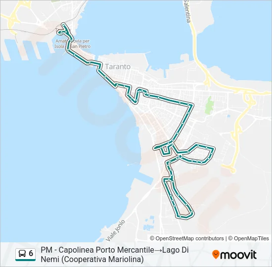 6 Bus Line Map