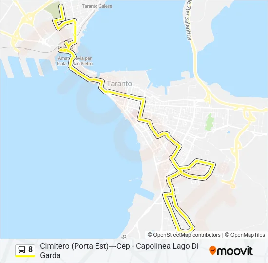 8 Bus Line Map
