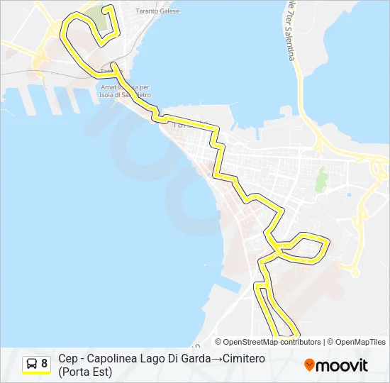 8 Bus Line Map