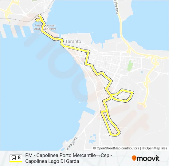 8 Bus Line Map