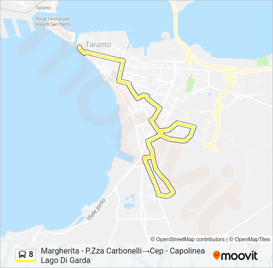 8 Bus Line Map