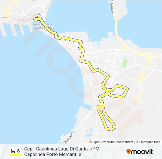 8 Bus Line Map