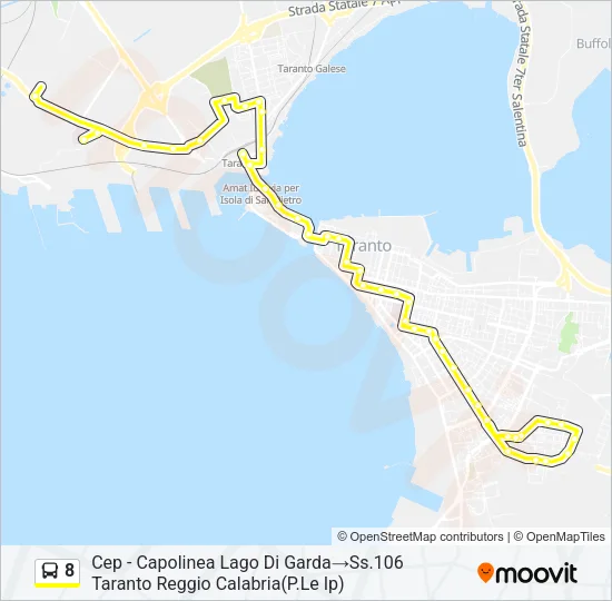 8 Bus Line Map