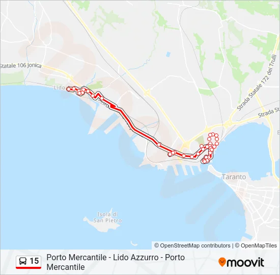 15 Bus Line Map