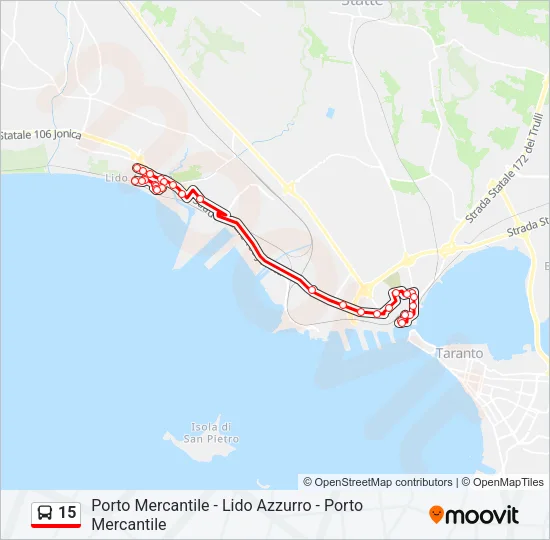 15 Bus Line Map