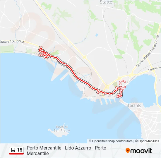 15 Bus Line Map