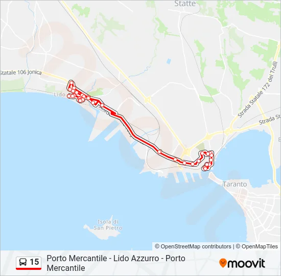 15 Bus Line Map