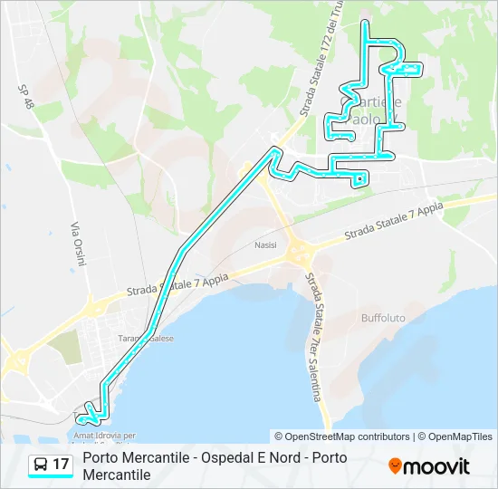 17 Bus Line Map