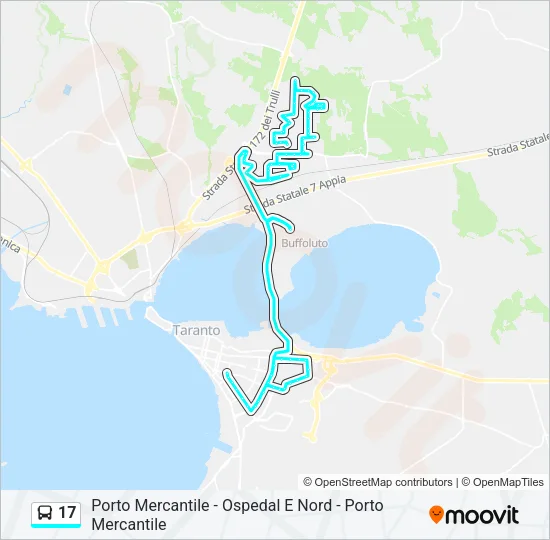 17 Bus Line Map