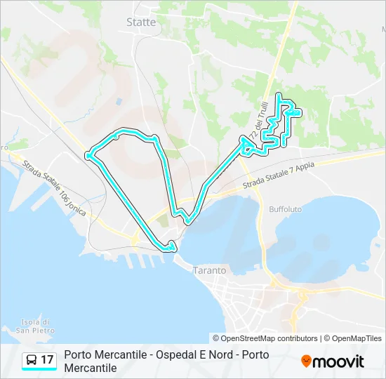 17 Bus Line Map