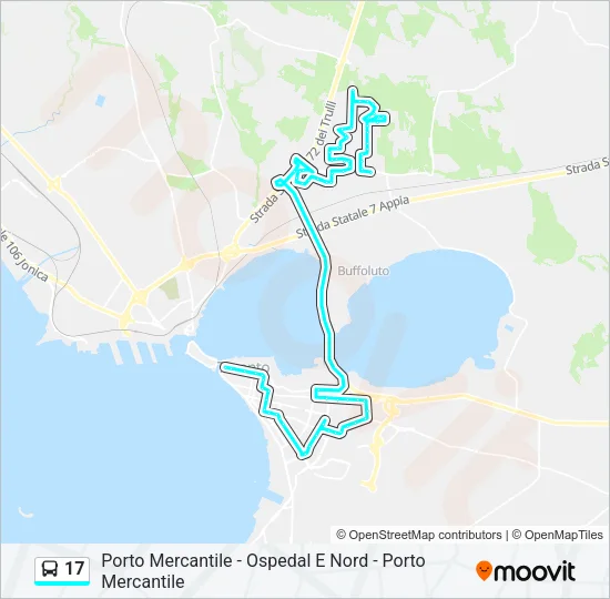 17 Bus Line Map