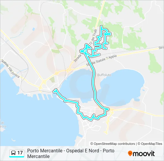 17 Bus Line Map