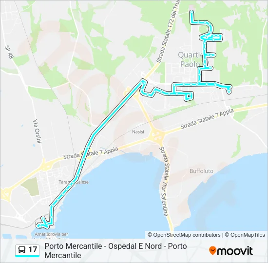 17 Bus Line Map