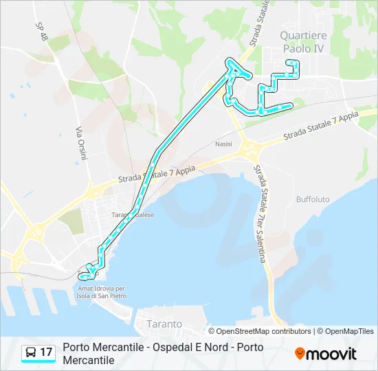 17 Bus Line Map