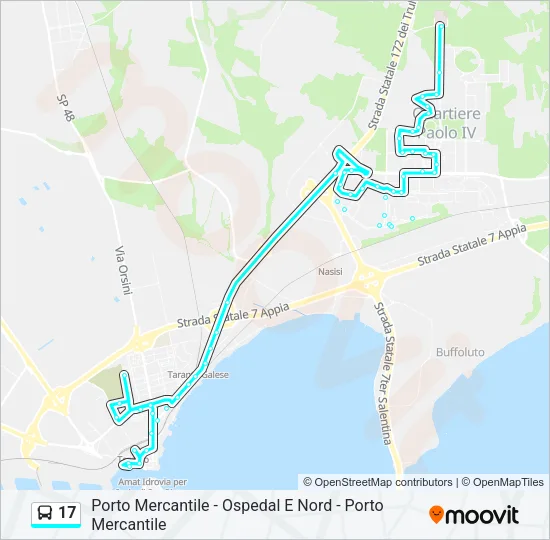 17 Bus Line Map