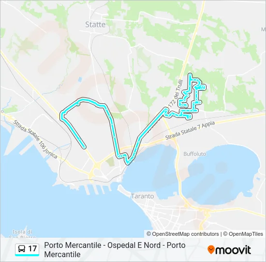 17 Bus Line Map