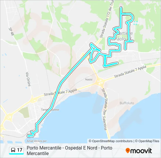 17 Bus Line Map