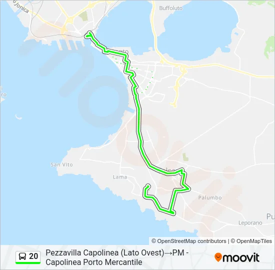 20 Bus Line Map