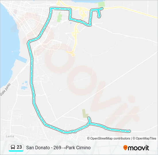 23 Bus Line Map