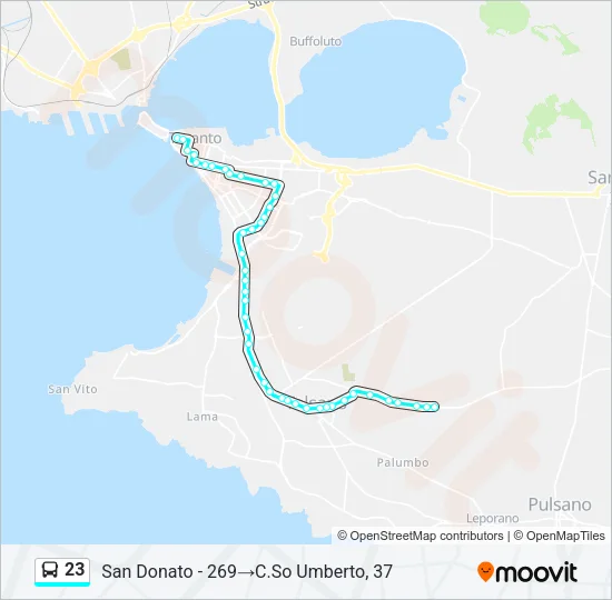 23 Bus Line Map
